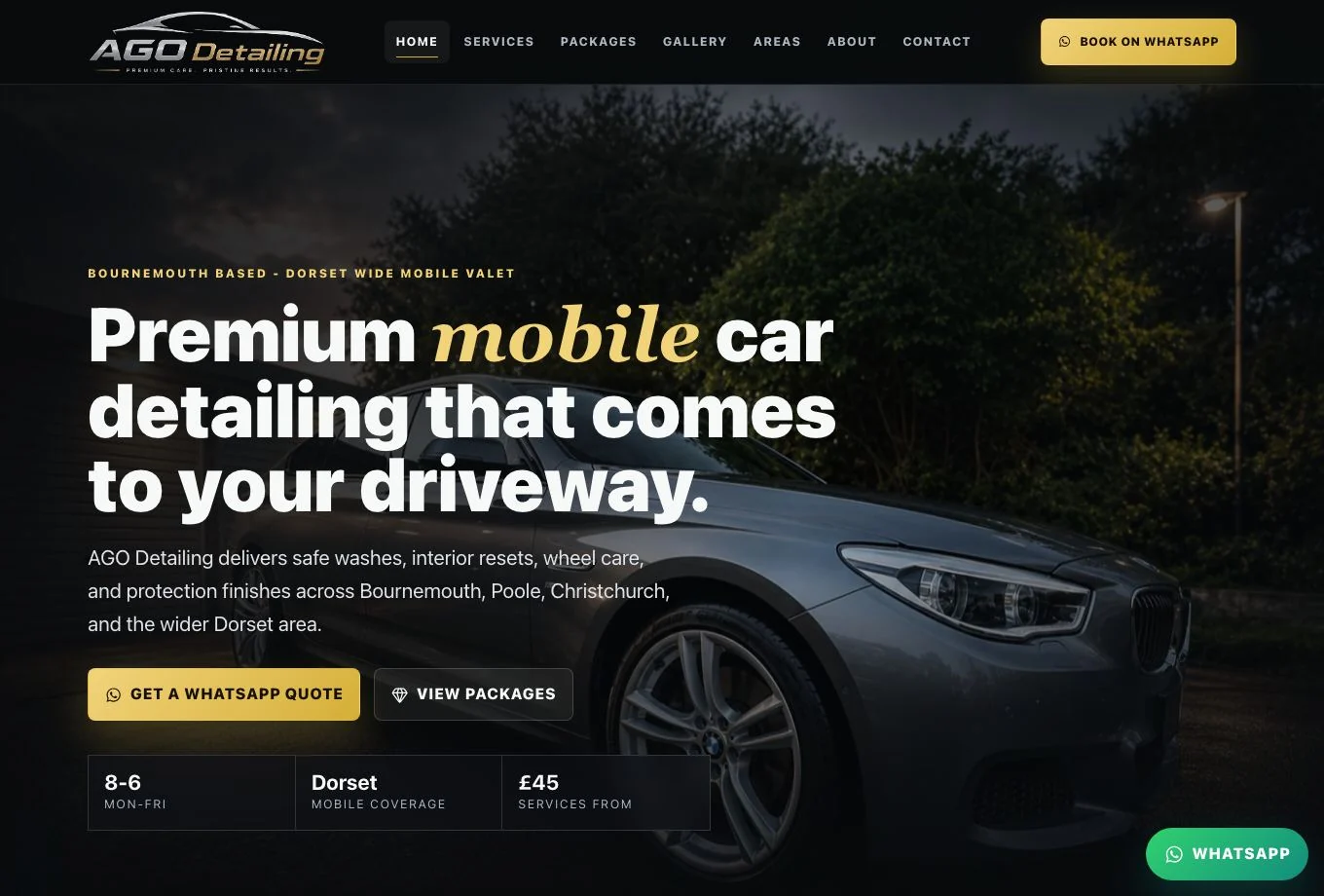 AGO Detailing business website